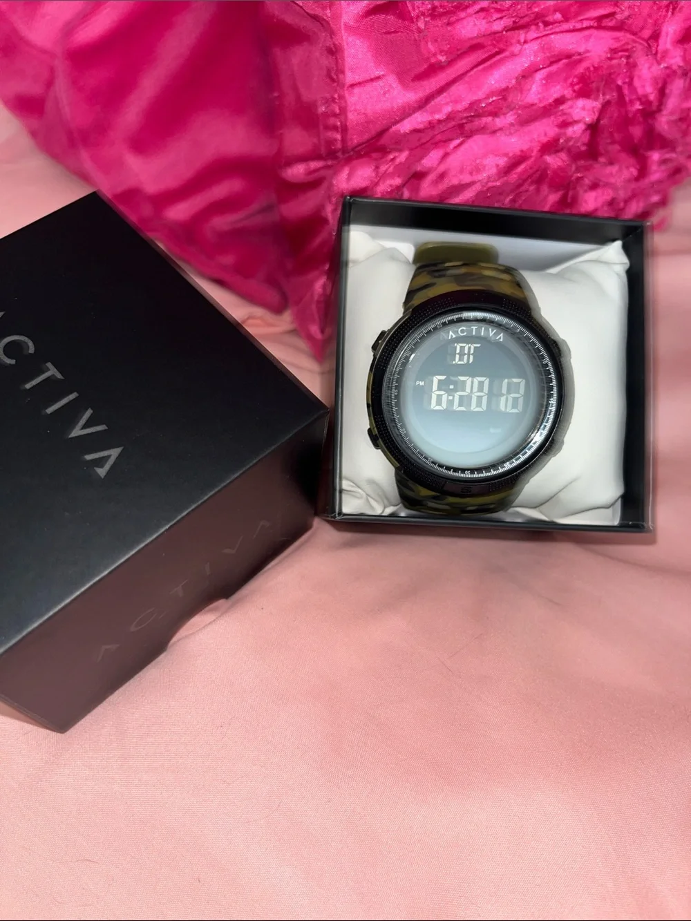 Ativa Camouflage Olive and Black Digital Sport Watch
